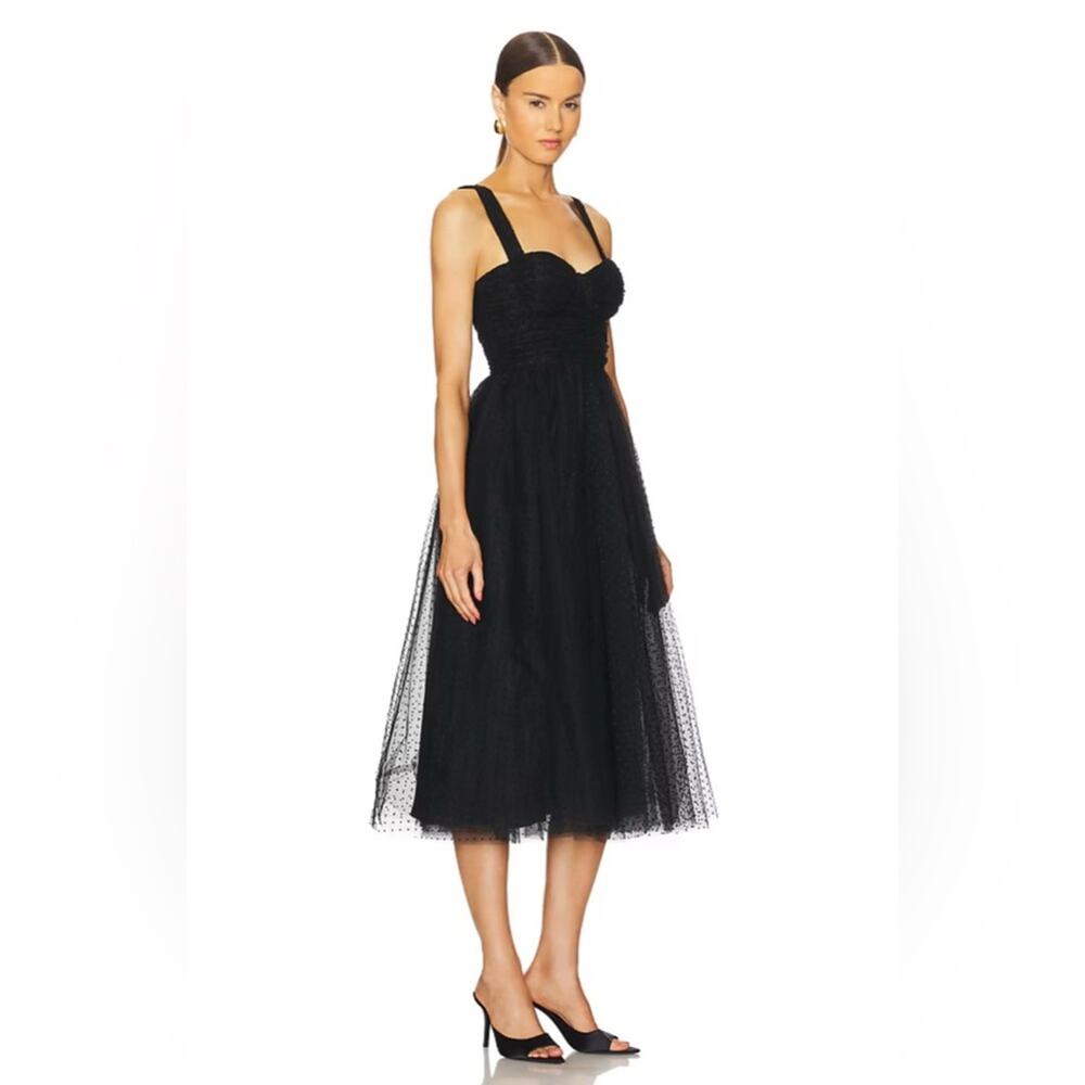 Zimmermann Tulle Midi Dress in Black 1 / 6 - Picture 9 of 10